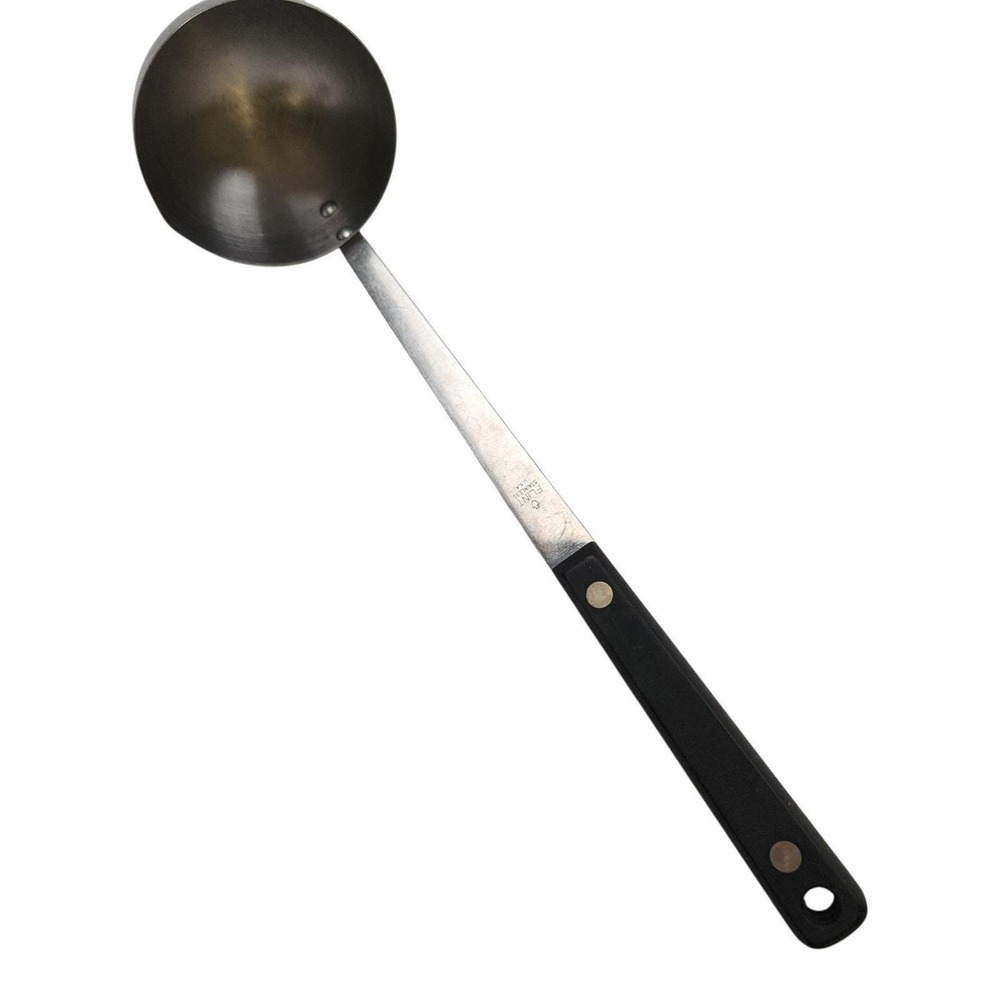 VTG FLINT Soup Ladle Stainless Steel USA Riveted Handle